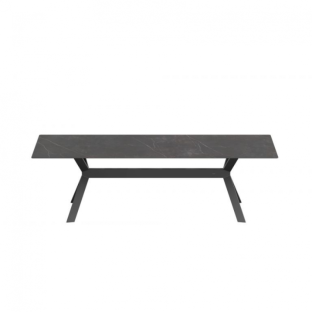 Lexx high dining tafel frame 320x100x95cm. alu antraciet