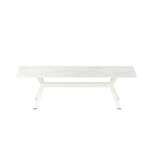 Lexx high dining tafel frame 320x100x95cm. alu chalk