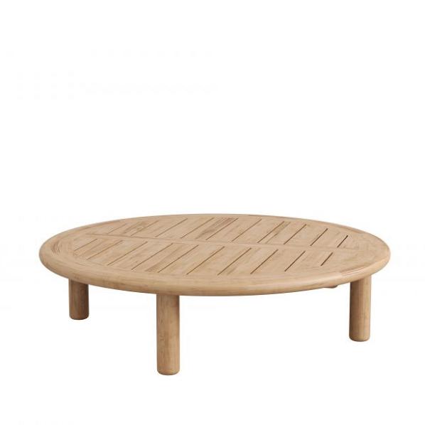 Bassano lage tafel Ø110x28cm. teak