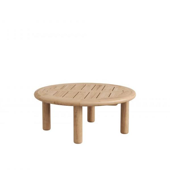 Bassano lage tafel Ø80x33cm. teak