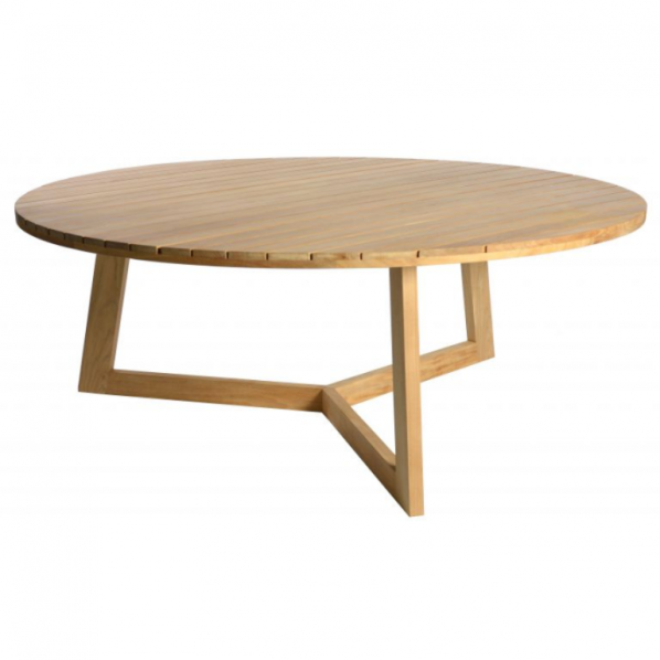 Limone low dining tafel Ø184x69cm. teak